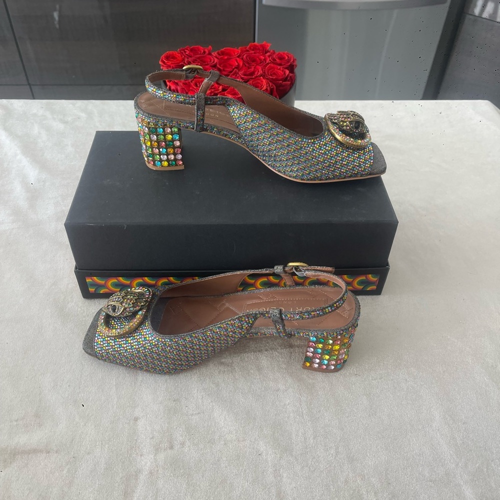 Kurt Geiger Women's Multicolor Embellished Slingback Heels